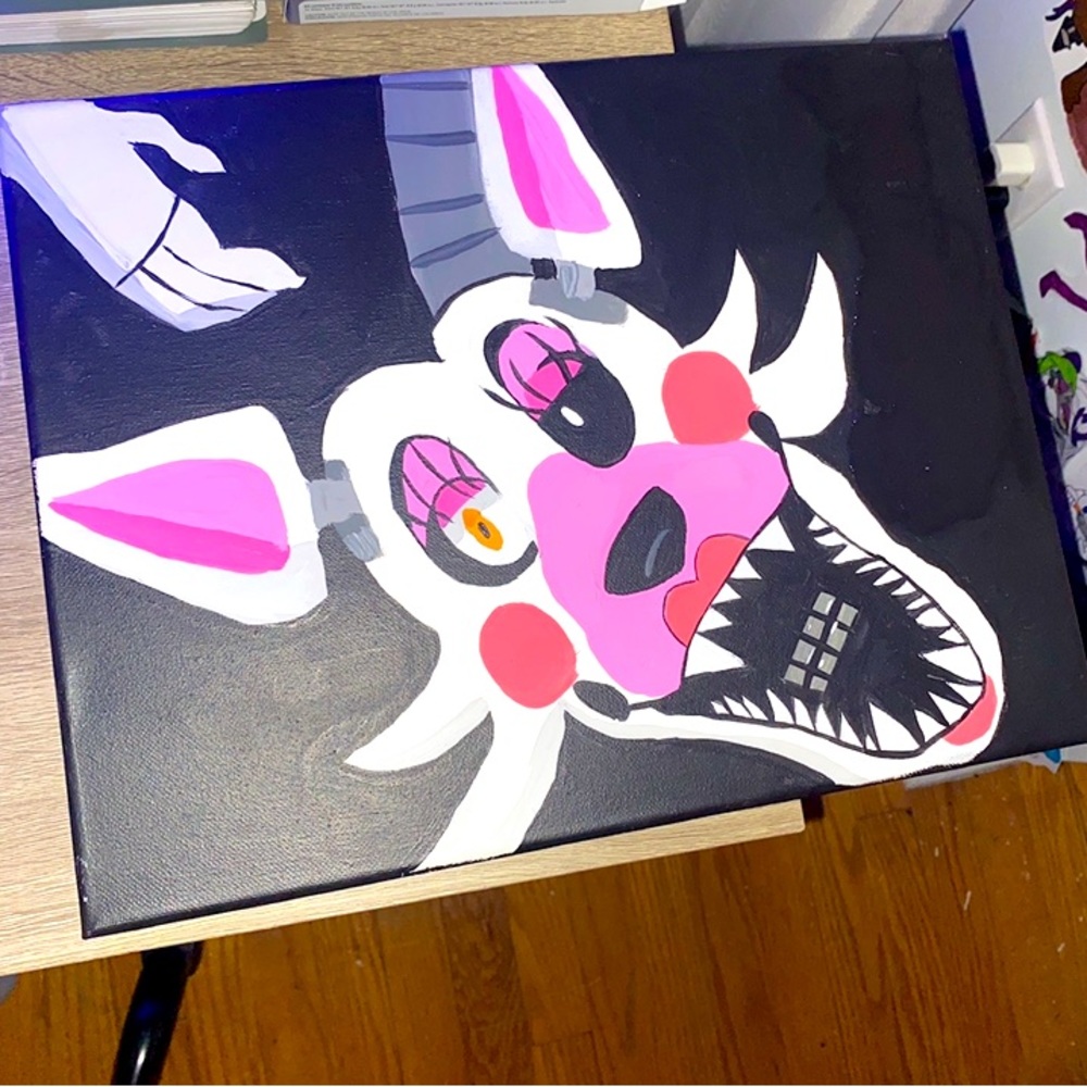 Mangle FNAF acrylic painting on canvas